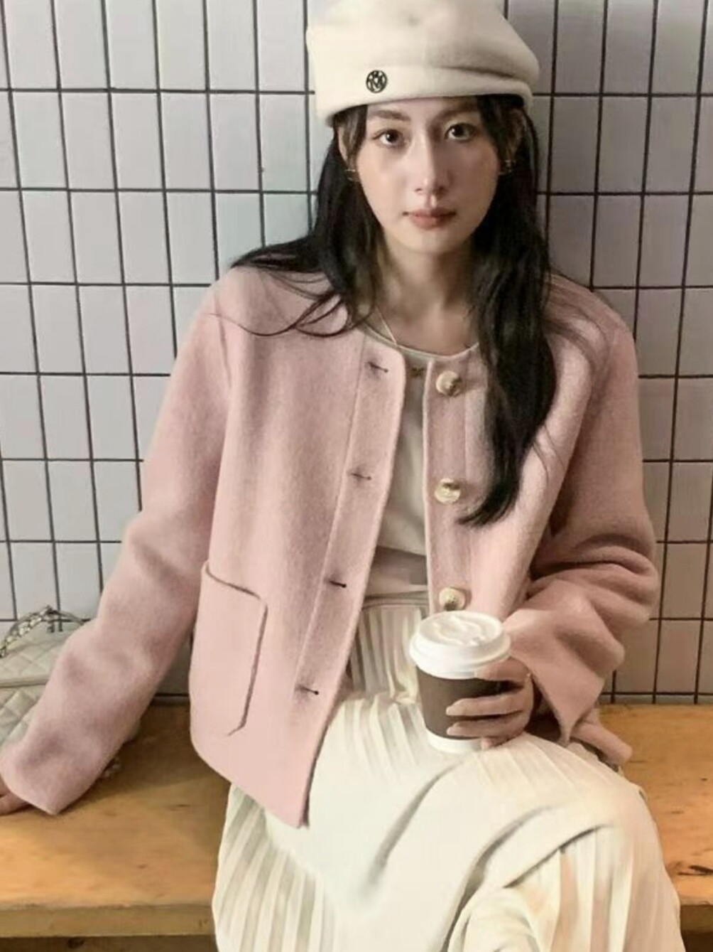 女士短款羊毛外套2025秋冬修毛呢外套
