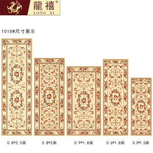 欧式长条卧室床边地垫床前地毯垫长方形进门走廊入户飘窗过道门i.