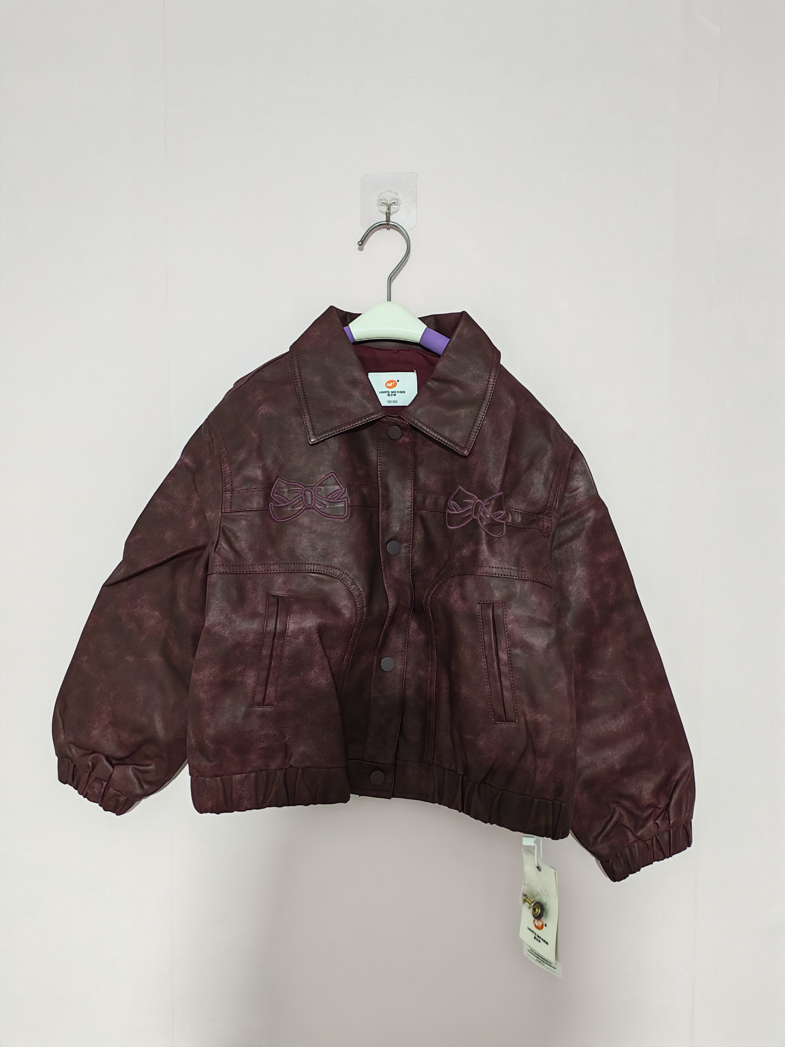 120-160码女童皮衣外套儿童外套女孩皮衣外套春秋款童装中大童清