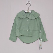 130码 衬衫 洛小M女童衬衫 女童长袖 外套纯棉上衣 春夏儿童衬衫