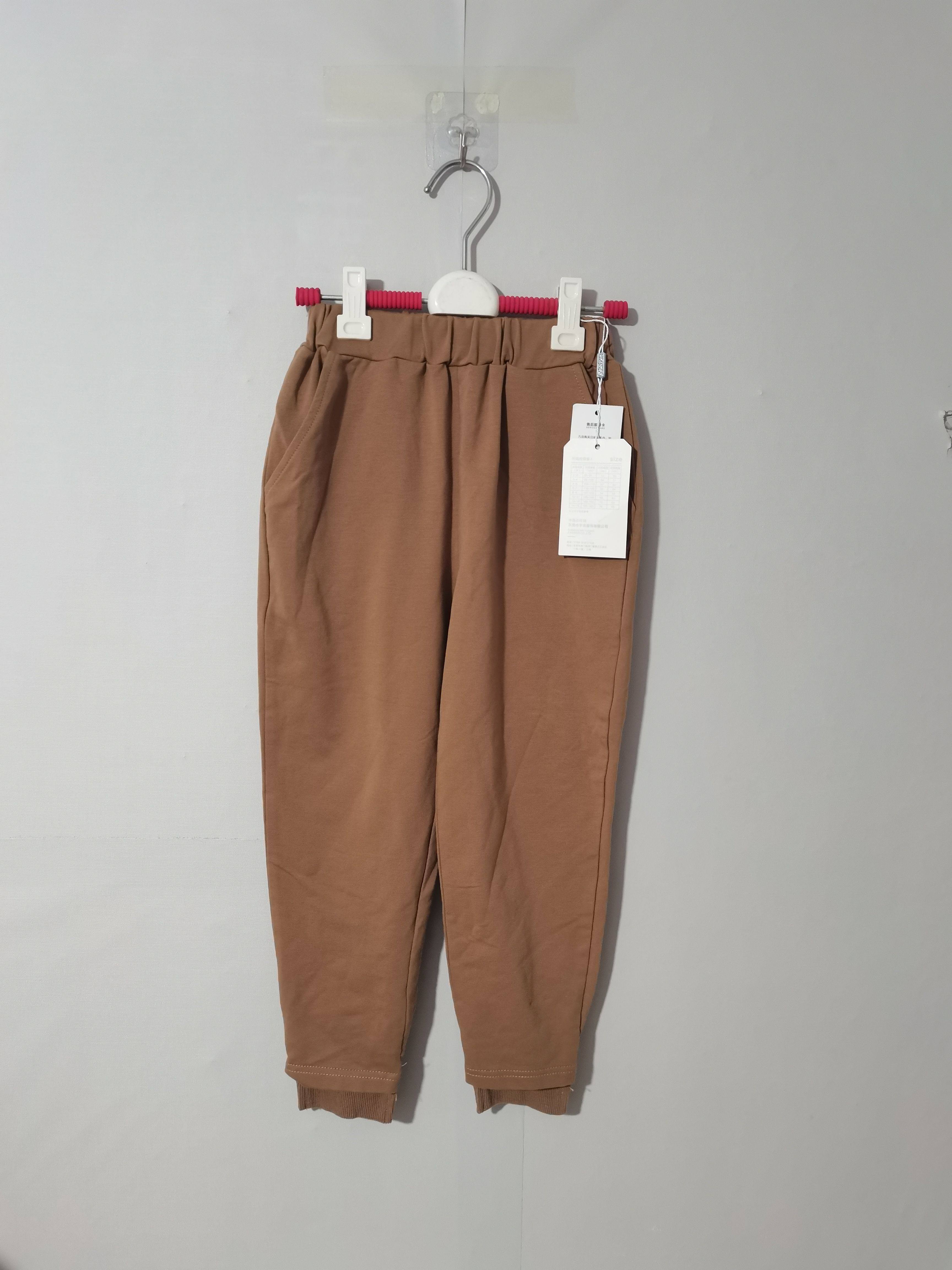 120码彩家品牌儿童运动裤男童卫裤女童长裤春款童装童裤薄毛圈清