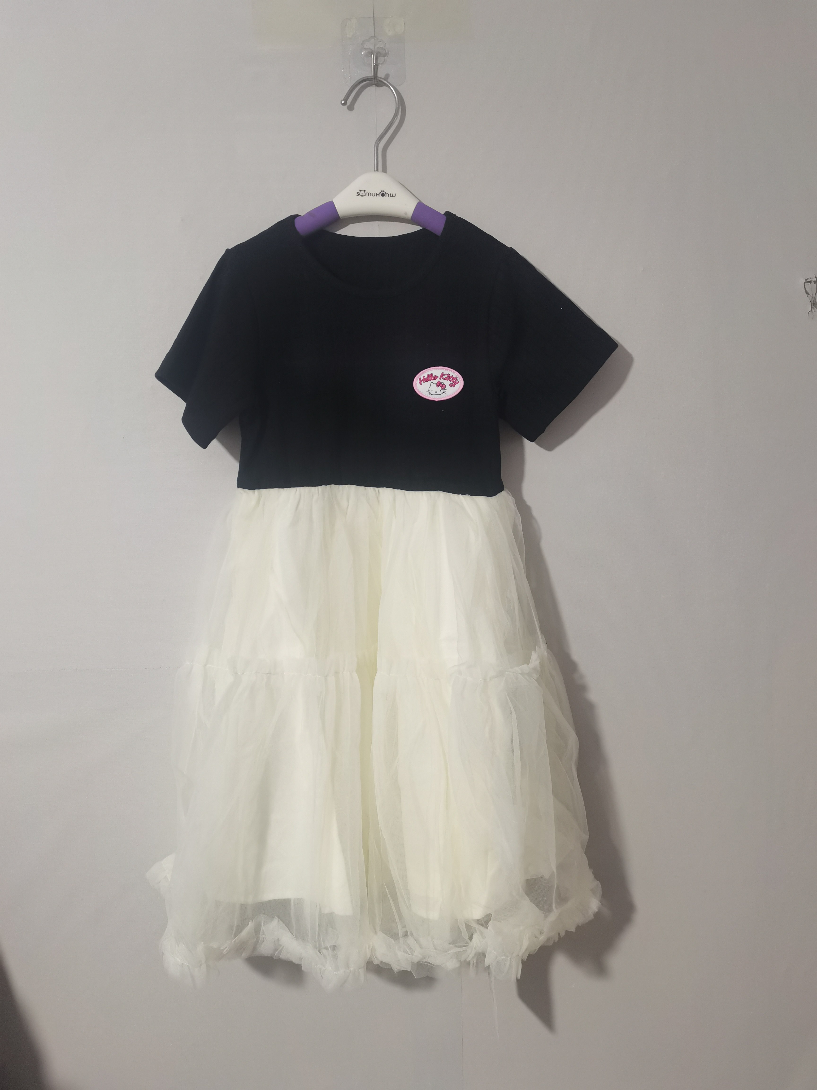 120-160码HelloKitty女童连衣裙夏季儿童短袖连衣裙女生KT猫裙子