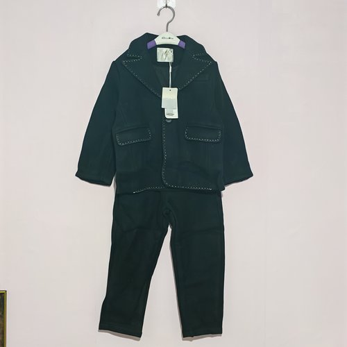 120-150码古力J童装男童西服马甲裤子三件套装秋冬毛呢儿童西服套
