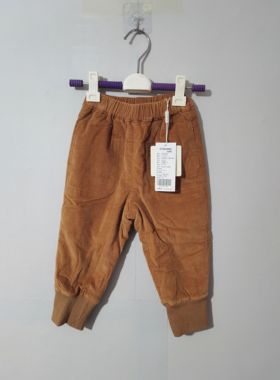 80码彩家儿童加绒裤子运动裤男童裤子女童薄绒秋冬裤子灯芯绒清