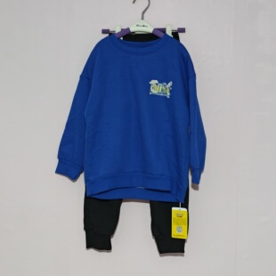 110-150码史努B男童卫衣卫裤加绒两件套装冬春儿童运动套装清仓