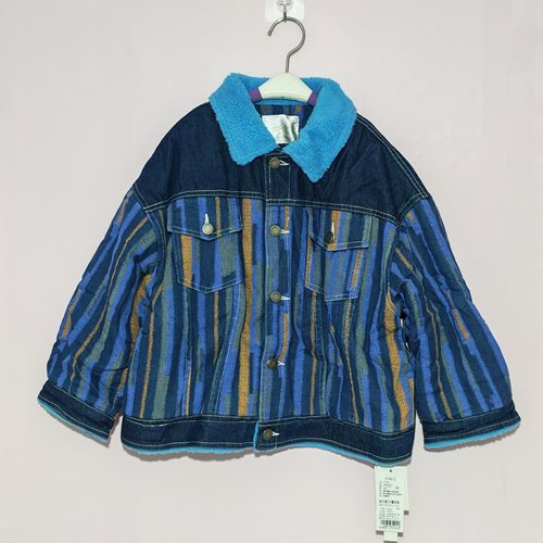 120-160码古力家儿童外套加绒秋冬男童加绒牛仔外套清仓童装上衣