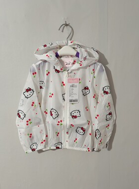 110码HelloKitty凯蒂猫女童防晒衣女孩夏季轻薄外套童装断码清仓