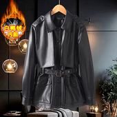 海宁真皮羽绒服外套女绵羊皮中长款 宽松显瘦收腰皮风衣2025冬新款