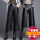 欧美宽松加厚连体裤 秋冬新款 女绵羊皮八分九分阔腿裤 海宁真皮皮裤
