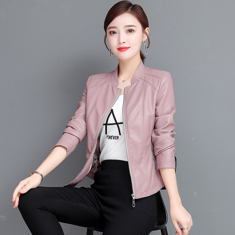 真皮皮衣女短款绵羊皮2026秋冬新款韩版立领大码皮夹克修身小外套