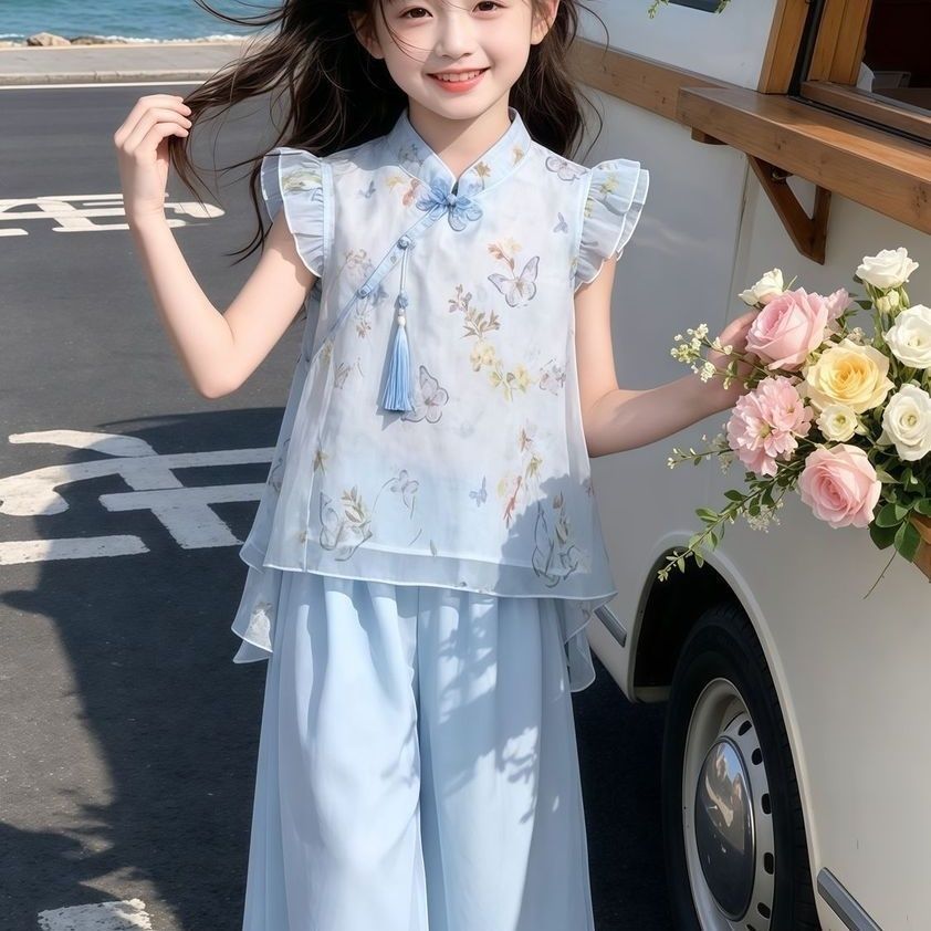女童无袖汉服2026夏季新款儿童中式国风裙子套装图片