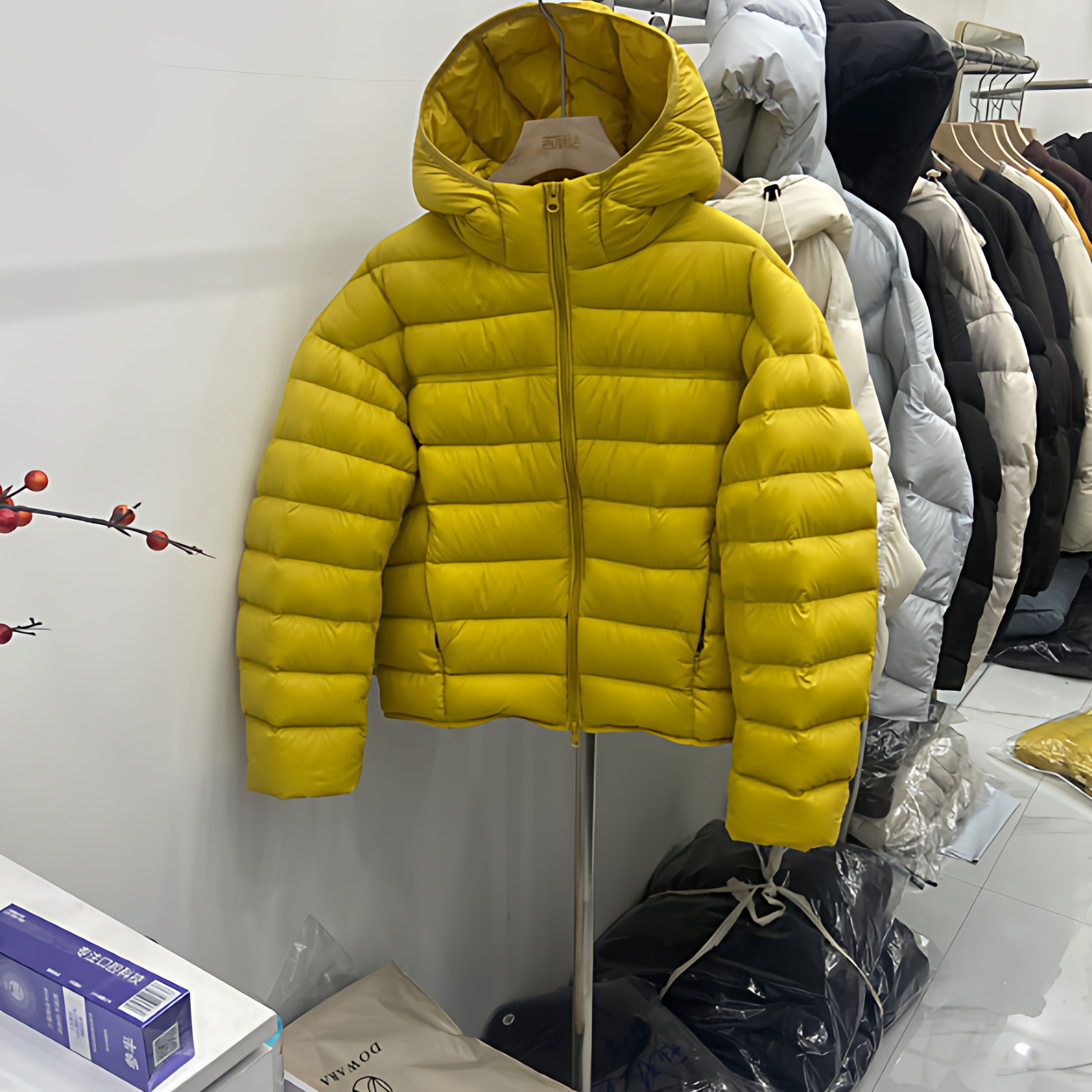 新款泡芙90白鸭绒排骨羽绒服女