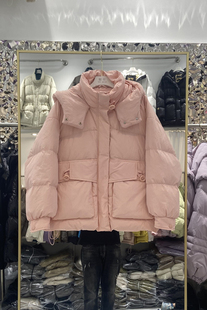 2025冬季新款加厚羽绒服女连帽短款韩版宽松白鸭绒外套小个子时尚