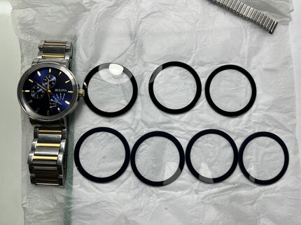适用宝路华表镜98c123镜面 表蒙配件表镜矿物水晶表蒙镜面40mm