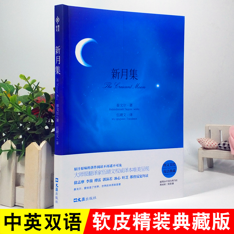 双语版新月集 泰戈尔诗集生而夏花搭飞鸟集中英文对照英汉双语读物经典诗选名著世界文学散文诗歌书籍课外书文学畅销书排行榜