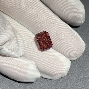 5克拉argyle长方雷迪恩仿真粉钻裸石戒指项链吊坠 芮恩珠宝