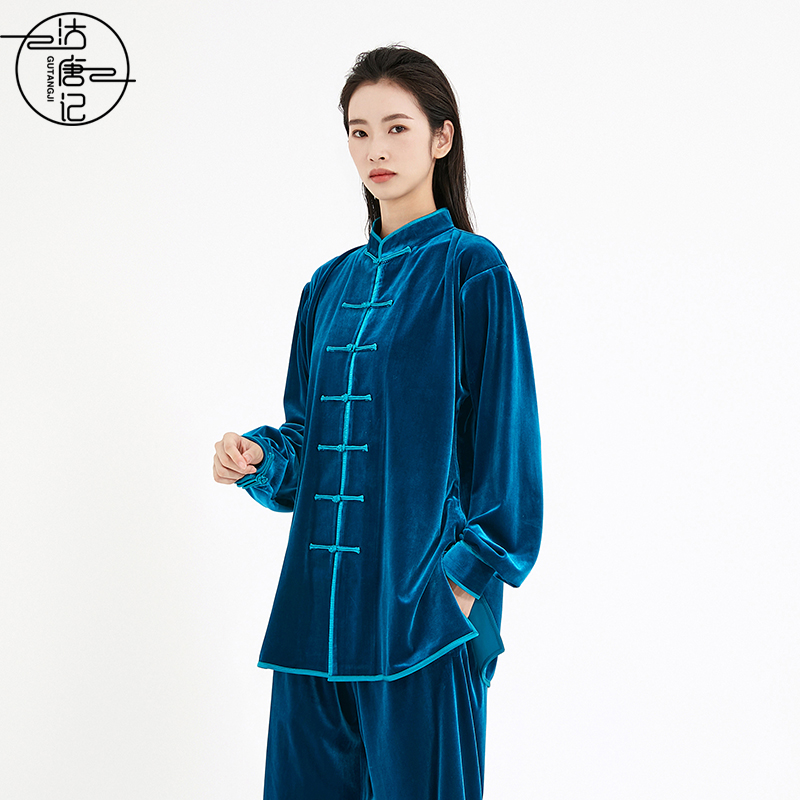 沽唐记男女新款加厚南韩绒太极服