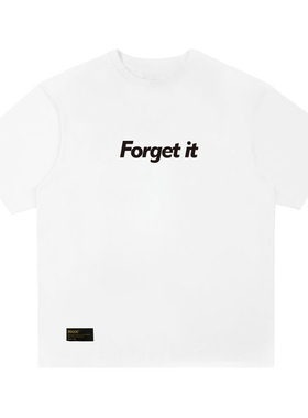 BUGOU原创品牌 Forget it  创意字母短袖T恤 男女同款 全棉舒适