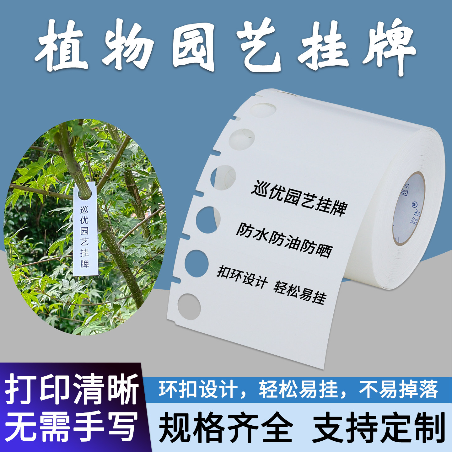 植物挂牌园艺标签打印纸花牌定做图片