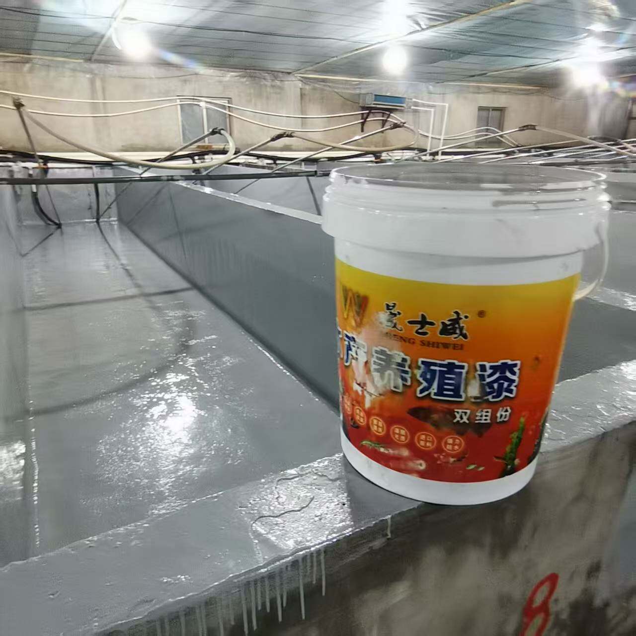 水产养殖专用漆 淡水海水养殖漆 锦鲤鱼池漆 防水漆 鱼虾池育苗漆