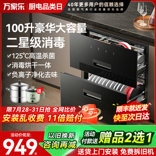 小型家用100L 万家乐AD2 AD5C嵌入式 二星消毒柜镶嵌式 消毒碗柜立式