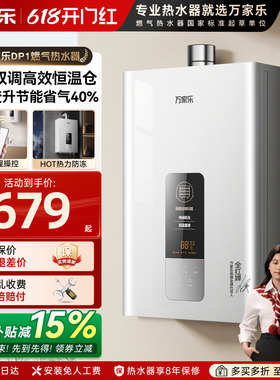 万家乐DP1燃气热水器家用12L壁挂T天然液化气13恒温强排式16升P3