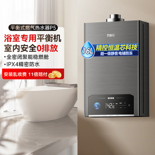 万家乐P5R1燃气热水器家用天然气12RH2恒温液化13升强排平衡式 16L