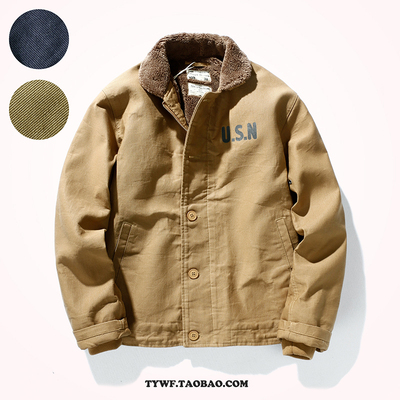 N1甲板服美式休闲复刻海军甲板外套N-1 DeckJacket加厚加绒厚夹克