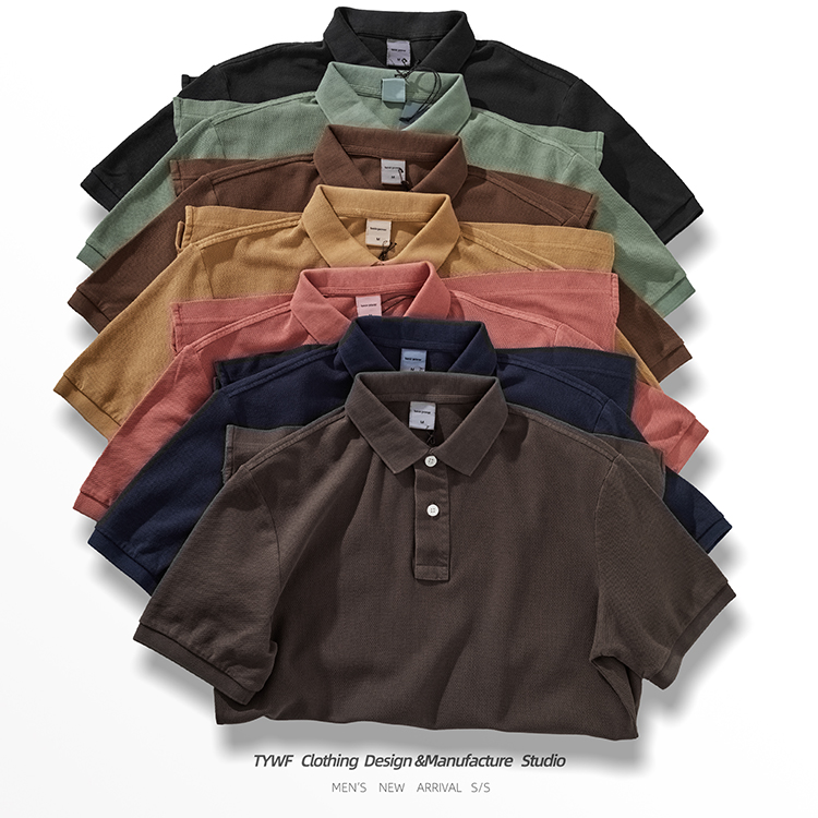 夏季男士短袖polo衫翻领宽松潮牌