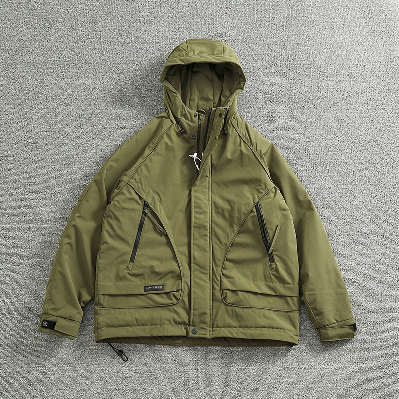 情侣潮款户外休闲多口袋工装棉衣