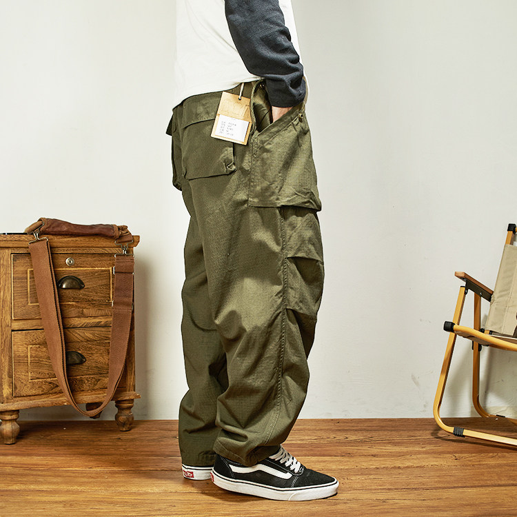 美式工装裤男户外防刮面料百搭宽松大码水洗哈伦裤潮流口袋休闲裤