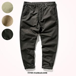新款 冬季 时尚 潮款 加绒休闲裤 锥形五袋CHINO休闲长裤 男直筒保暖裤