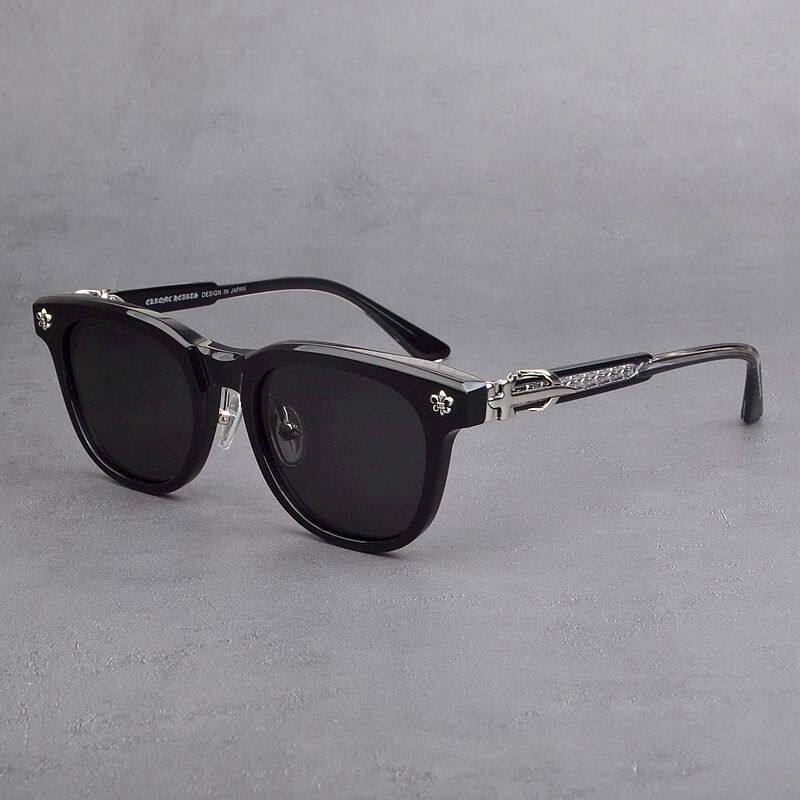 港风文艺百搭偏光太阳镜男女款潮流复古遮阳个性板材墨镜开车黑超