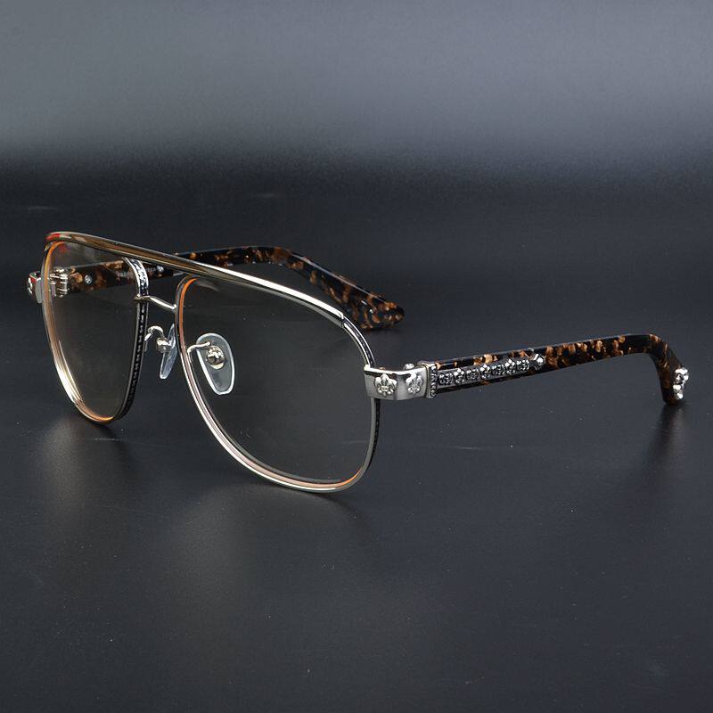 奢华百搭雕花超宽板材眼镜框男潮个性大脸复古眼镜架女近视防蓝光