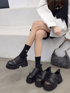 成功鸟2026春季新款厚底增高乐福鞋女潮鞋子百搭休闲鞋女鞋小皮鞋