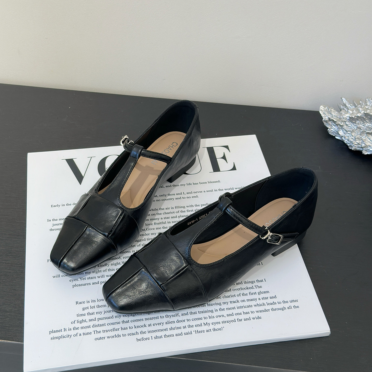 2026新款法式复古风方头玛丽珍鞋女一字扣带浅口百搭平底舒适单鞋,女鞋,玛丽珍鞋,淘宝优惠券,粉丝福利购,淘宝优惠卷