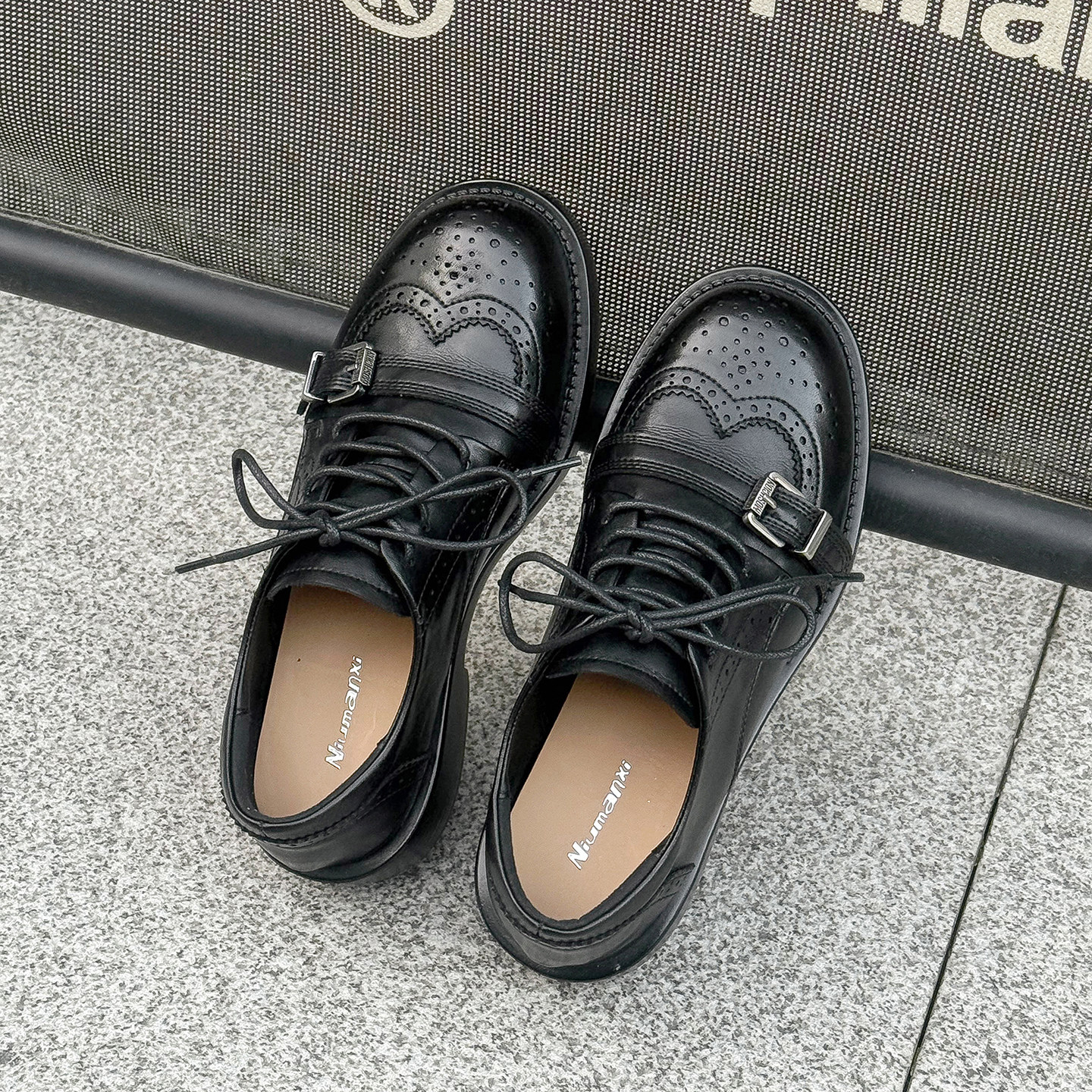 真皮小皮鞋女2026新款春季百搭英伦雕花布洛克德比鞋系带平底单鞋,女鞋,牛津鞋/布洛克鞋/德比鞋,淘宝优惠券,粉丝福利购,淘宝优惠卷