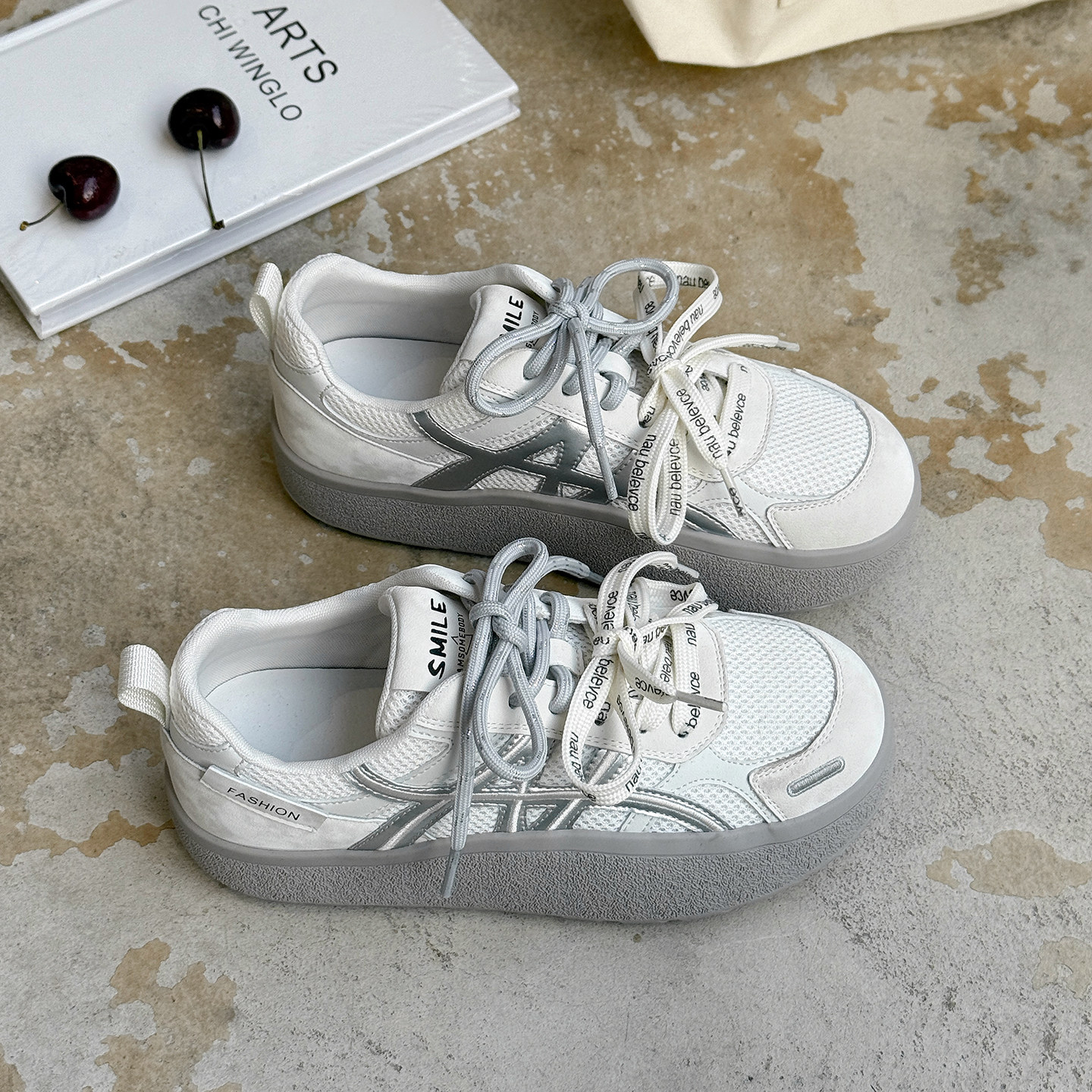 厚底摇摇鞋女2026新款春季时尚百搭增高松糕鞋真皮小白鞋休闲板鞋,女鞋,松糕（摇摇）鞋,淘宝优惠券,粉丝福利购,淘宝优惠卷