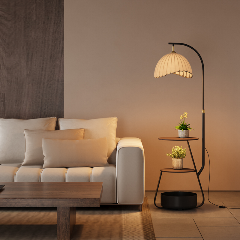 拾光记忆中古风无线充电落地灯