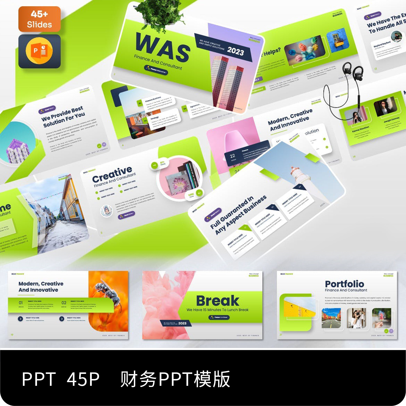 国外创意绿色清新财经公司会议工作汇报总结规划PPT设计素材模板,商务/设计服务,设计素材/源文件,淘宝优惠券,粉丝福利购,淘宝优惠卷