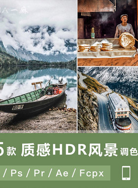 LR预设PS风景HDR人文建筑风光摄影PRFCPX达芬奇AELUT调色滤镜素材