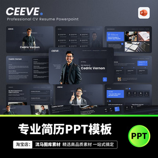 国外专业高端简历模板个人求职面试毕业设计作品集ppt设计素材