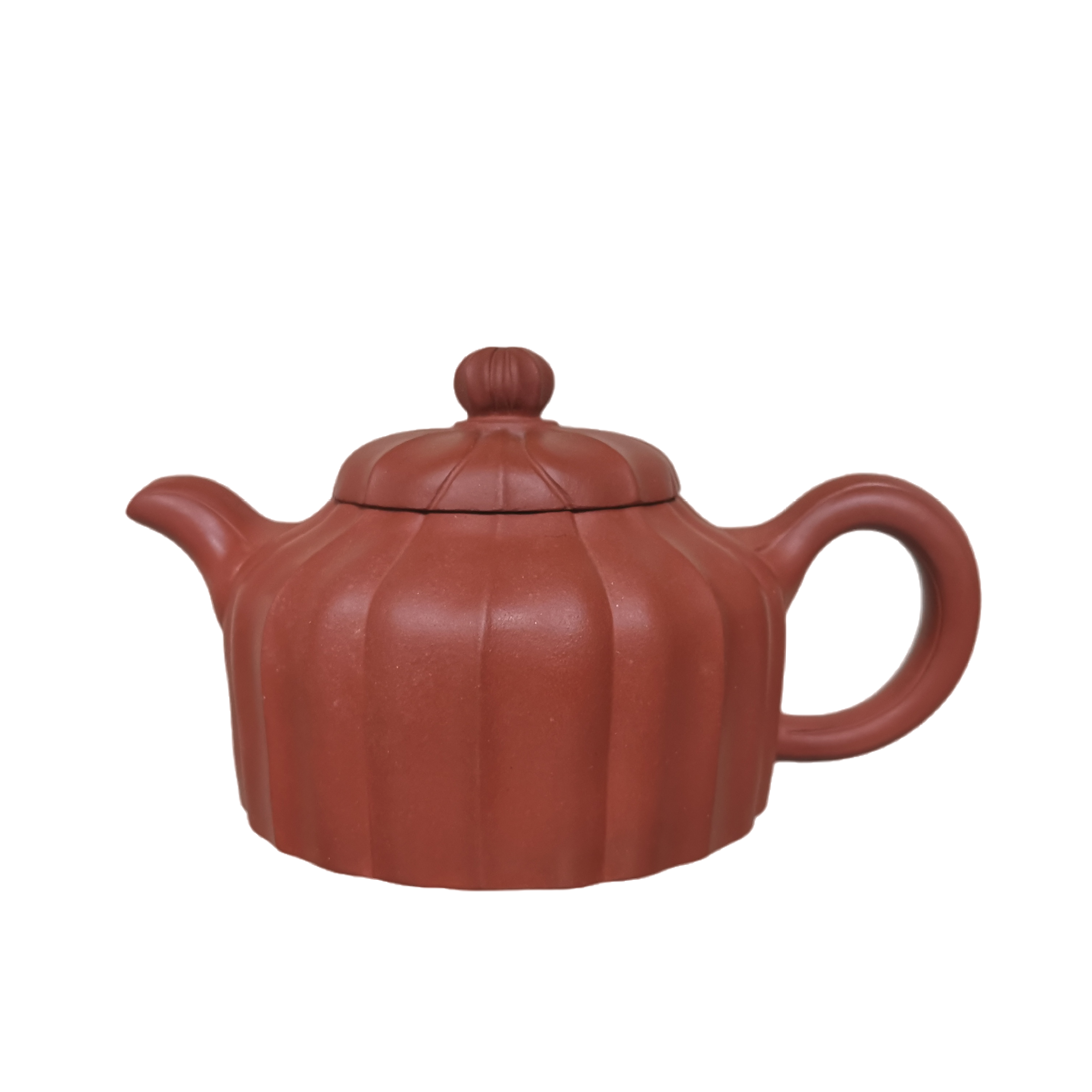 宜兴筋纹器紫砂壶纯手工泡茶壶家藏红皮龙菊瓣锦囊半菊壶300ml