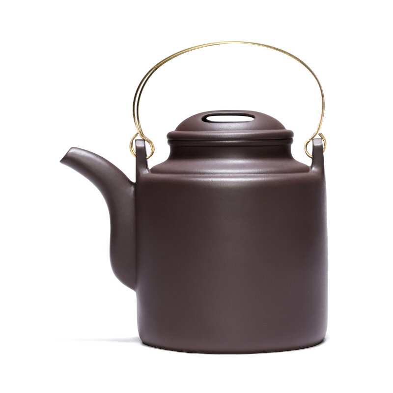 宜兴紫砂壶纯手工大容量泡茶壶老紫泥特大洋桶壶电陶炉煮茶器1.8L