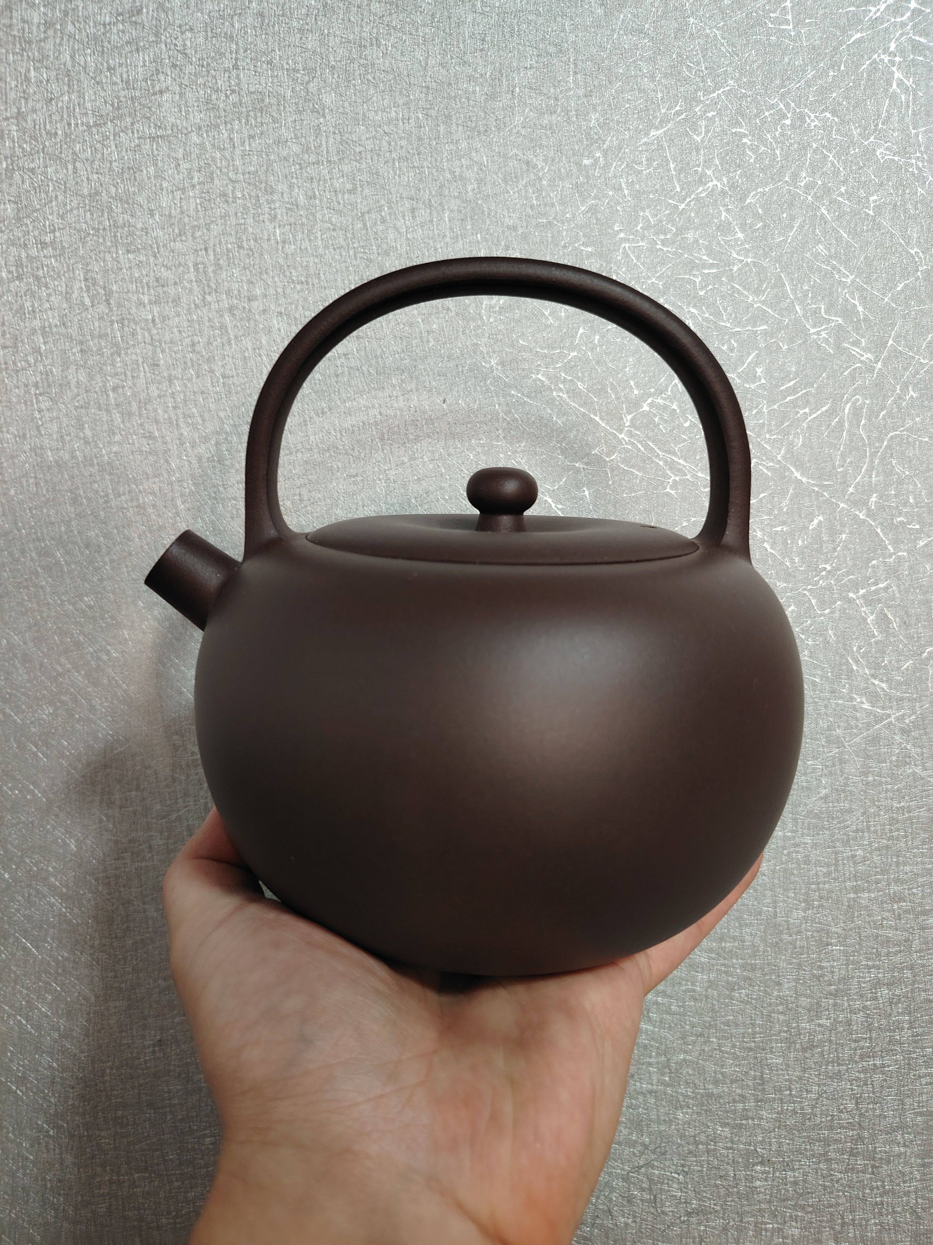 宜兴紫砂壶纯手工大容量烧水壶电陶炉煮茶器太白提梁煮水壶1300ml