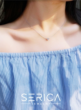 纯银ol风迷你短项链