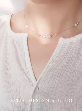 2212cs925纯银珍珠时尚珍珠项链