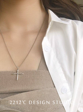 2212cs925纯银项链女仙女棒翅膀