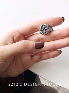 2212cs925纯银复古男女ins戒指