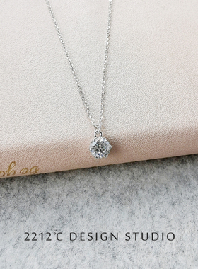 纯银裸钻锆石日韩风礼物锁骨链